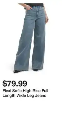 TJ Maxx Flexi Sofie High Rise Full Length Wide Leg Jeans offer