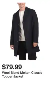 TJ Maxx Wool Blend Melton Classic Topper Jacket offer