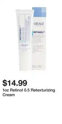 TJ Maxx 1oz Retinol 0.5 Retexturizing Cream offer