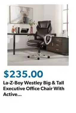 Sam's Club La-Z-Boy Westley Big & Tall Executive Office Chair With Active Lumbar Support offer