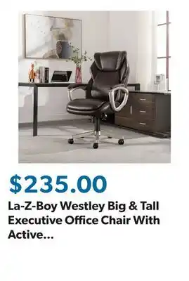 Sam's Club La-Z-Boy Westley Big & Tall Executive Office Chair With Active Lumbar Support offer