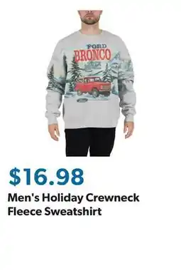 Sam's Club Men's Holiday Crewneck Fleece Sweatshirt offer