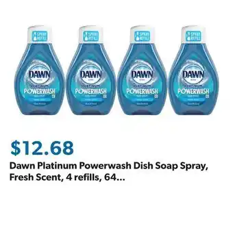 Sam's Club Dawn Platinum Powerwash Dish Soap Spray, Fresh Scent, 4 refills, 64 fl. oz offer