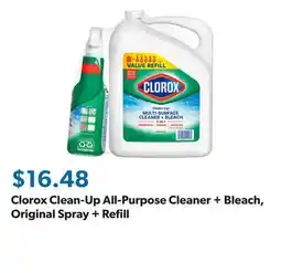 Sam's Club Clorox Clean-Up All-Purpose Cleaner + Bleach, Original Spray + Refill offer