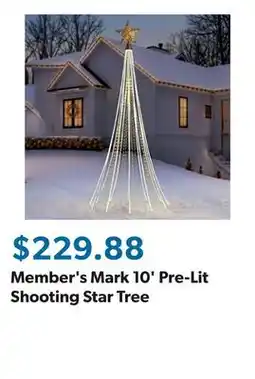 Sam's Club Member's Mark 10' Pre-Lit Shooting Star Tree offer