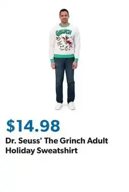 Sam's Club Dr. Seuss' The Grinch Adult Holiday Sweatshirt offer