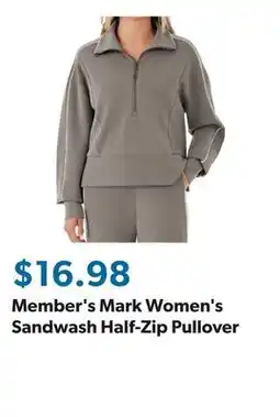 Sam's Club Member's Mark Women's Sandwash Half-Zip Pullover offer