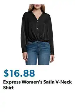 Sam's Club Express Women's Satin V-Neck Shirt offer