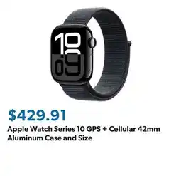 Sam's Club Apple Watch Series 10 GPS + Cellular 42mm Aluminum Case and Size offer