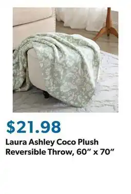 Sam's Club Laura Ashley Coco Plush Reversible Throw, 60 x 70 offer