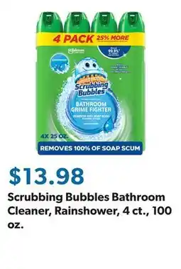 Sam's Club Scrubbing Bubbles Bathroom Cleaner, Rainshower, 4 ct., 100 oz offer