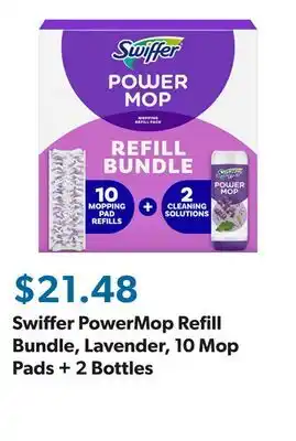 Sam's Club Swiffer PowerMop Refill Bundle, Lavender, 10 Mop Pads + 2 Bottles offer
