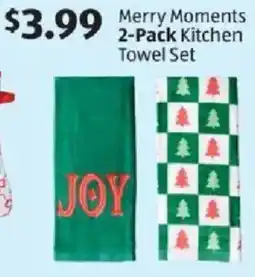 Aldi Merry Moments 2-Pack Kitchen Towel Set offer
