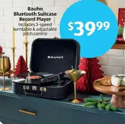 Aldi Bauhn Bluetooth Suitcase Record Player offer