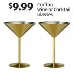 Aldi Crofton wine or cocktail glasses offer