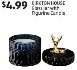 Aldi Kirkton house glass jar with figurine candle offer