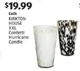 Aldi Kirkton house xxl confetti hurricane candle offer