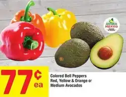 Albertsons Colored Bell Peppers Red, Yellow & Orange or Medium Avocados offer