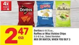 Albertsons Doritos or Ruffles and Miss Vickies Chips offer