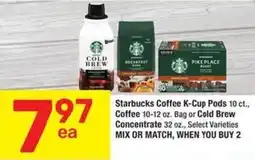 Albertsons Starbucks Coffee K-Cup Pods offer