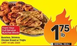 Albertsons Boneless, Skinless Chicken Breast or Thighs offer