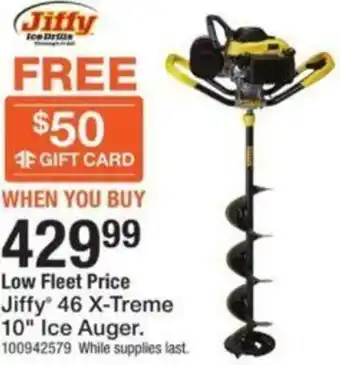 Low Fleet Price Jiffy 46 x-Treme 10" Ice Auger