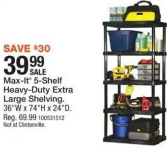 Max-It 5-Shelf Heavy-Duty Extra Large Shelving
