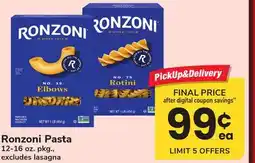 ACME Ronzoni Pasta offer