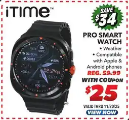 Big 5 ITIME Pro Smart Watch with Rugged Silicone Band offer