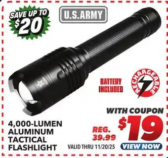 Big 5 U.S. Army 4000 Lumen Aluminum Tactical Flashlight offer