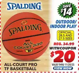 Big 5 Spalding All Court Pro TF Basketball offer