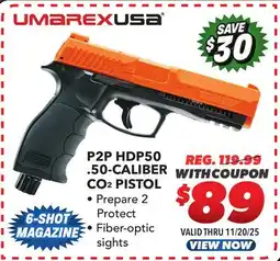 Big 5 Umarex P2P HDP50 CO2 .50-Caliber Pistol offer
