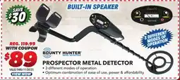 Big 5 Bounty Hunter Prospector Metal Detector offer