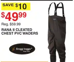 Dunham's Sports FROGG TOGGS RANA II CLEATED CHEST PVC WADERS offer