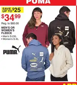 Dunham's Sports PUMA MEN'S OR WOMEN'S FLEECE offer