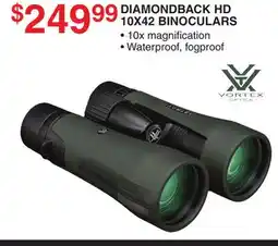 Dunham's Sports VORTEX DIAMONDBACK HD 10X42 BINOCULARS offer