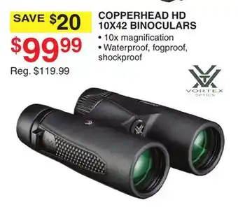 Dunham's Sports COPPERHEAD HD 10X42 BINOCULARS offer