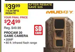 Dunham's Sports MUDDY PROCAM 20 GAME CAMERA offer