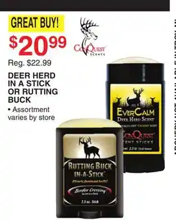 Dunham's Sports CONQUEST DEER HERD IN A STICK OR RUTTING BUCK offer