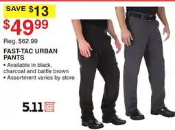 Dunham's Sports 5.11 FAST-TAC URBAN PANTS offer