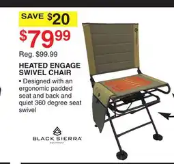 Dunham's Sports BLACK SIERRA HEATED ENGAGE SWIVEL CHAIR offer