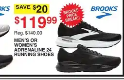 Dunham's Sports BROOKS MEN'S OR WOMEN'S ADRENALINE 24 RUNNING SHOES offer
