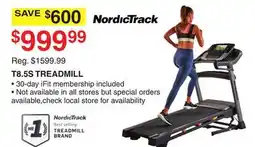 Dunham's Sports NORDICTRACK T8.5S TREADMILL offer