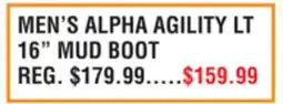 Dunham's Sports MEN'S ALPHA AGILITY LT 16 MUD BOOT offer