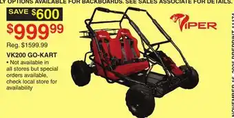 Dunham's Sports VIPER VK200 GO-KART offer