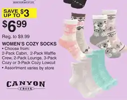 Dunham's Sports CANYON CREEK WOMEN'S COZY SOCKS offer