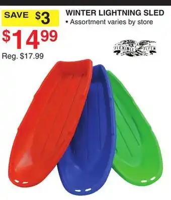 Dunham's Sports WINTER LIGHTNING SLED offer