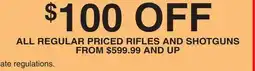 Dunham's Sports RIFLES AND SHOTGUNS offer