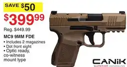 Dunham's Sports CANIK MC9 9MM FDE offer