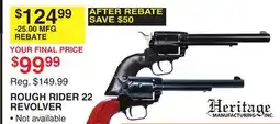 Dunham's Sports HERITAGE ROUGH RIDER 22 REVOLVER offer